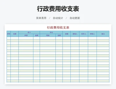 行政费用收支表