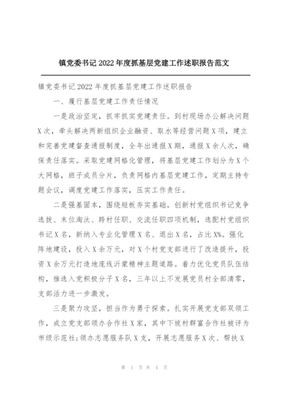 镇党委书记2022年度抓基层党建工作述职报告范文.docx