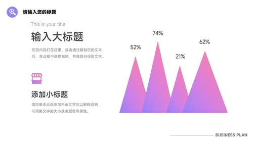 紫色渐变前沿商业计划书PPT模板