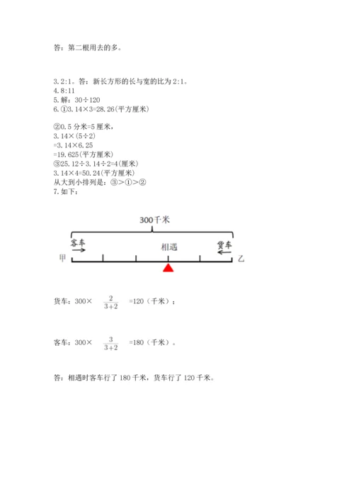 人教版六年级上册数学期末测试卷精品（名校卷）.docx