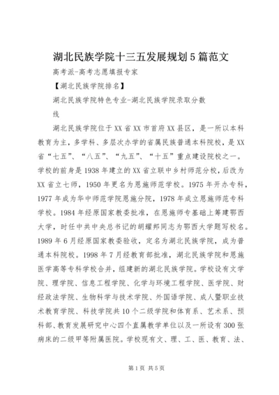 湖北民族学院十三五发展规划5篇范文 (4).docx