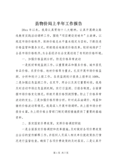 县物价局上半年工作报告.docx