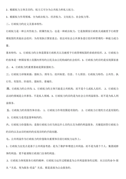 2023年自考行政管理学复习资料整理.docx