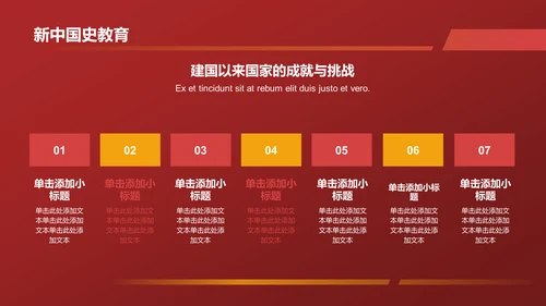 红色商务风学习四史 不忘初心PPT模板