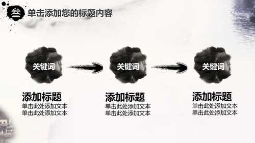 精美水墨江南水墨中国风ppt动态模板