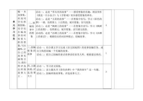 统编版语文二年级下册第四单元大单元备课教案