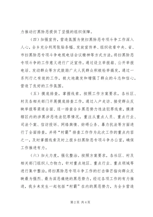 安丰乡扫黑除恶专项斗争工作情况汇报.docx