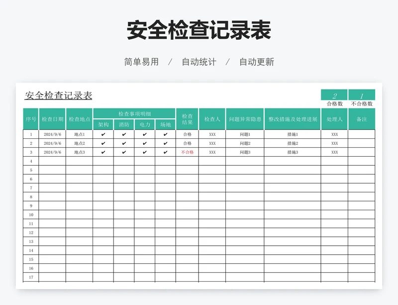 安全检查记录表