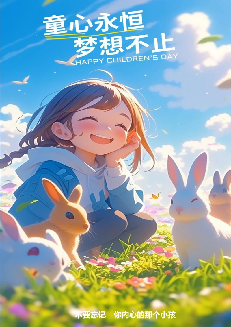 童心永恒梦想不止六一节日海报