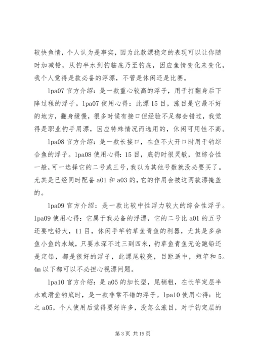 阿卢鱼漂的心得.docx