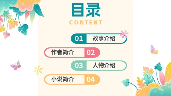 卡通手绘梦幻绿野仙踪名著导读教学PPT模板