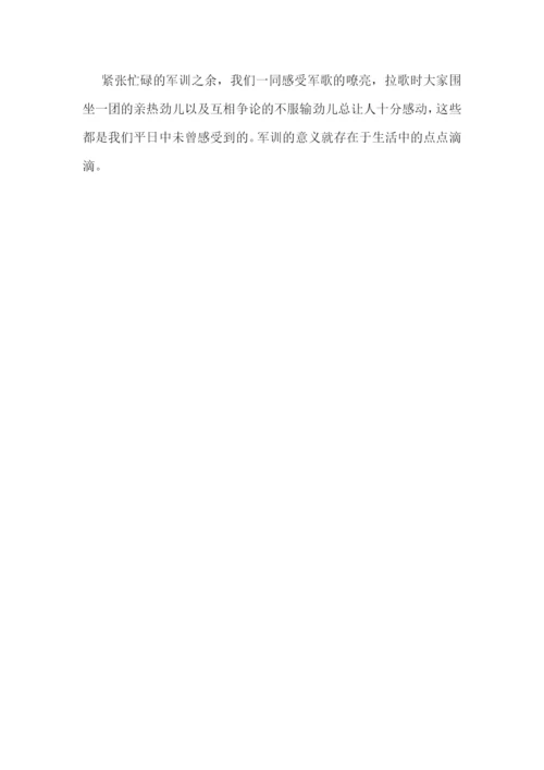 大学生军训心得体会5篇.docx