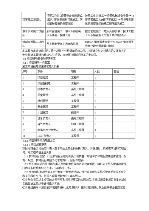 某顶管工程施工组织设计