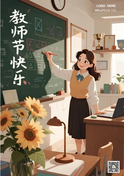 教师节海报(向日葵)