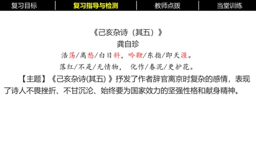 七年级下册语文复习专题三：课内古诗词 课件