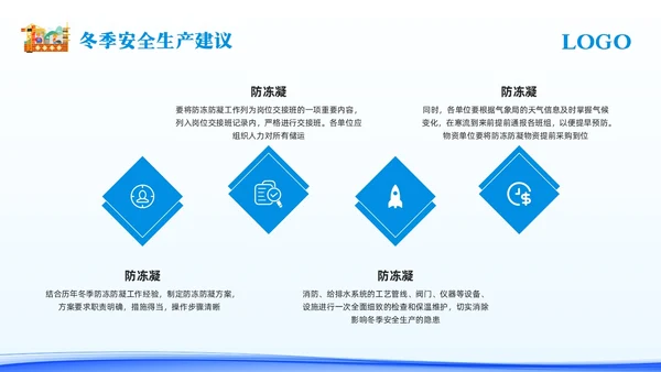 蓝色简约冬季安全生产主题学习活动PPT模板宣传PPT动态PPT