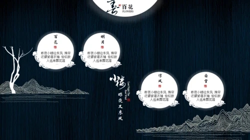 小楼昨夜又东风文人雅仕通用PPT模板