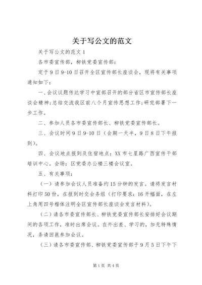 关于写公文的范文.docx
