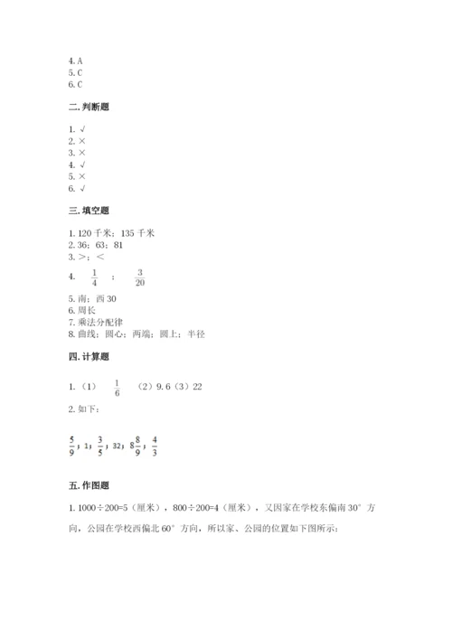 小学数学六年级上册期末卷附参考答案（研优卷）.docx