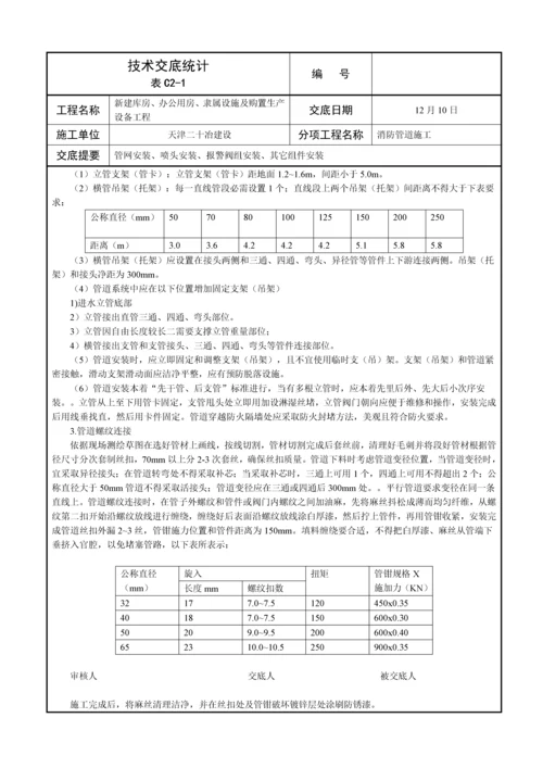 消防喷淋安装关键技术交底.docx