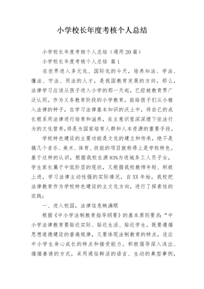 小学校长年度考核个人总结.docx