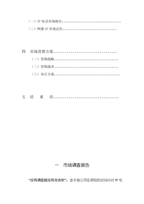 IP电话业务整合营销专题方案.docx