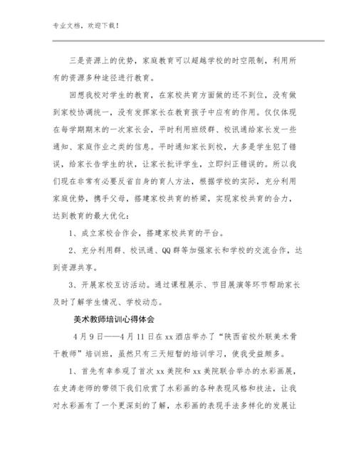 2023美术教师培训心得体会优选例文30篇汇编.docx