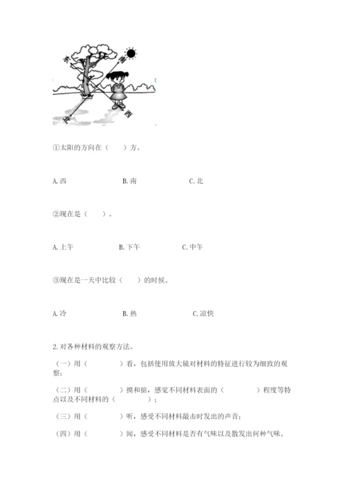 教科版二年级上册科学期末测试卷（考点精练）.docx