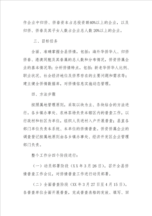 侨情资源信息普查工作计划