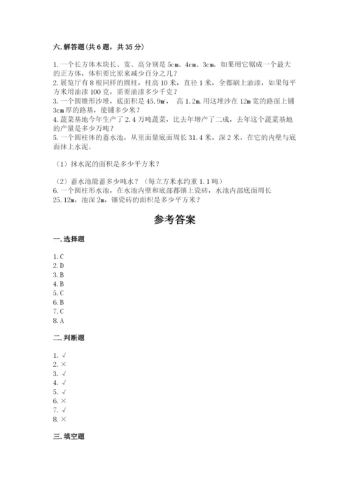 北京版六年级下册数学期末测试卷精品（能力提升）.docx