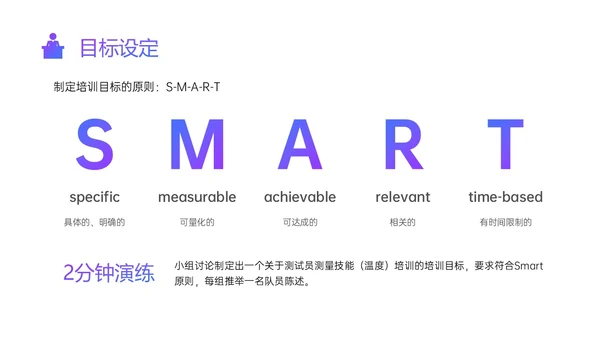 紫色蓝色渐变简约形状内训师培训ppt