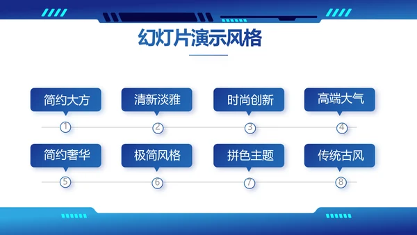 蓝色科技风工作总结汇报商务PPT