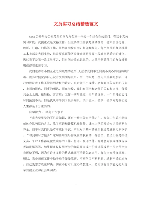 精编之文员实习总结精选范文.docx