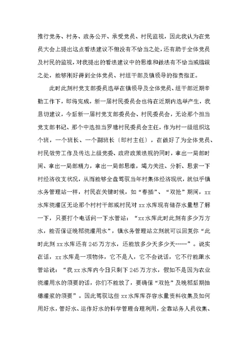 党支部委员个人述职报告