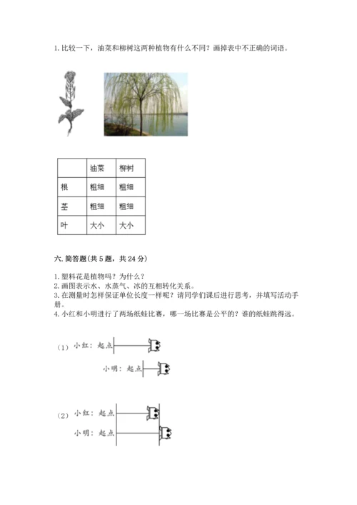 教科版一年级上册科学期末测试卷含精品答案.docx