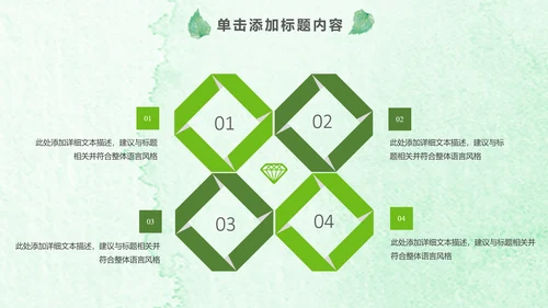 绿色环保低碳植树林业绿化动态ppt模板