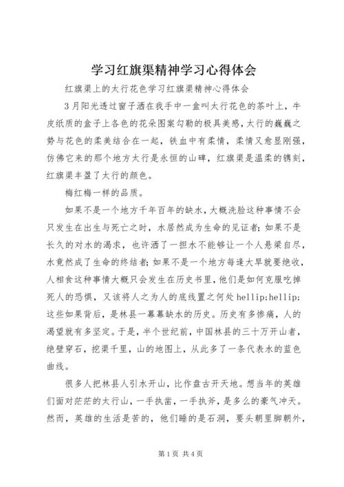 学习红旗渠精神学习心得体会.docx