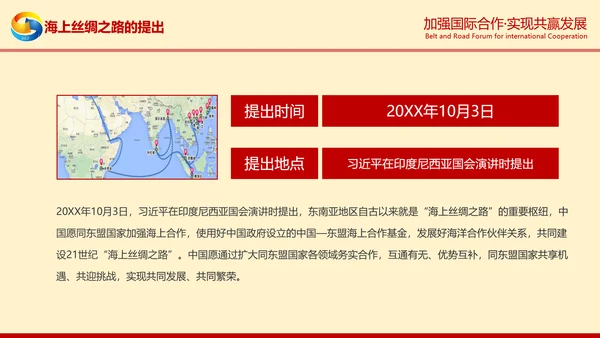 一带一路高峰论坛一带一路介绍PPT模板
