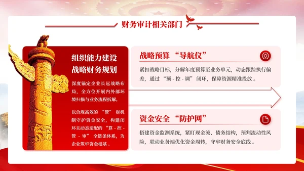 红色党政风818国有企业部门介绍PPT模板