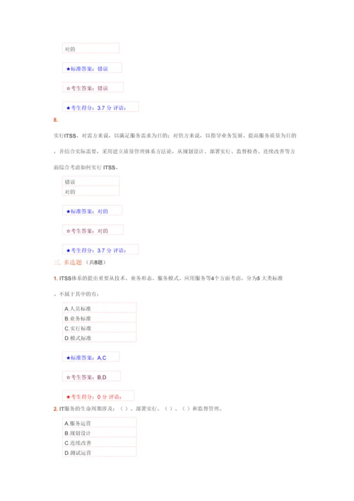 2023年ITSS认证IT服务工程师题库.docx