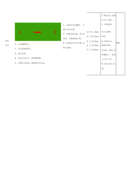 少儿体适能课程教案