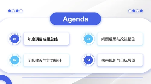 蓝色商务风项目经理年终述职汇报PPT模板
