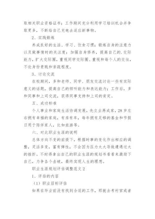 职业生涯规划评估调整.docx