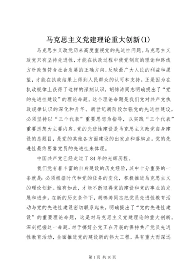 马克思主义党建理论重大创新(1).docx