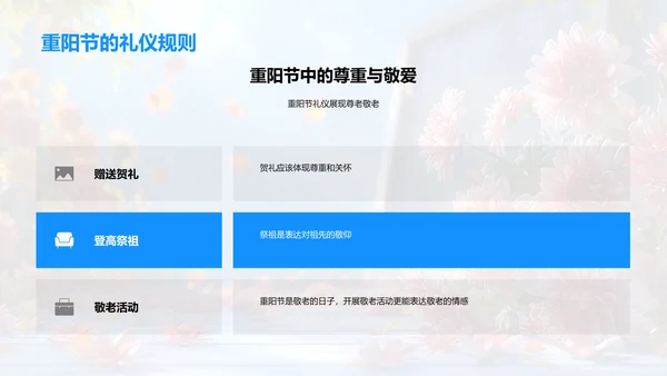 重阳节礼仪讲解PPT模板