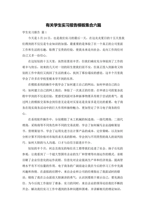 有关学生实习报告模板集合六篇.docx