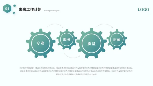 简约商务医学护理器械工作汇报工作总结ppt模板