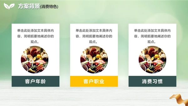 绿色渐变极简轻食新品上市方案PPT模板