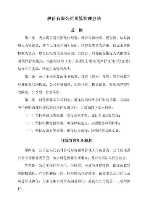 股份有限公司预算管理办法.docx