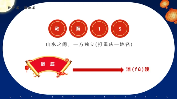 元宵节猜灯谜活动策划通用PPT模板